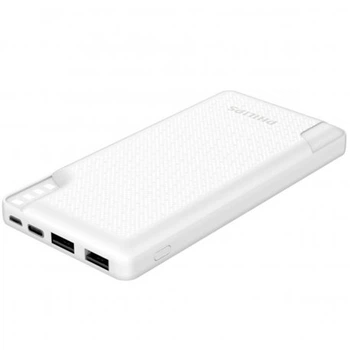 Зовнішній акумулятор Philips Powerbank 10000mAh 12W White (DLP2010NW/62)
