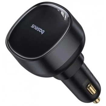 Автомобильное зарядное устройство Baseus Enjoyment Pro Charger USB+Retractable Type-C Cable 60W Black (C00057800111-00)