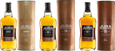 Віскі Jura Journey 0.7 л 40% + Jura 10yo 0.7 л 40% + Jura 12yo 0.7 л 40% у подарунковій упаковці (5013967012462+5013967012486+5013967012509)