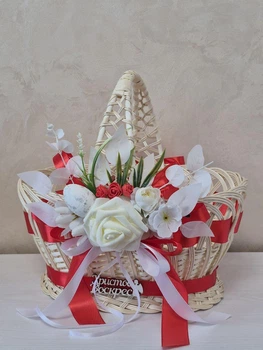 Корзина Пасхальная, корзина на stan's, Пасхальная корзина, корзина для обновления пасхи с красным декором