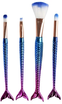 Кисточки для макияжа 4 предмета набор 7см R36964