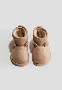 Угги ботильоны с меховой подкладкой бежевые H&M 24 (400012476)