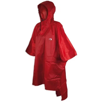 Плащ пончо дощовик водонепроникний легкий з капюшоном Tatonka Poncho 3 red XL/XXL (100018028)