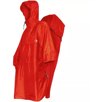 Плащ пончо дощовик водонепроникний з капюшоном для рюкзака Tatonka Cape Men XL red Uni (100017578)