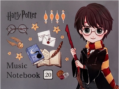 Набор тетрадей для нот Kite Harry Potter А5 20 листов 10 шт (HP26-405)