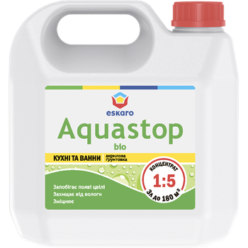 Грунтовка-концентрат Eskaro Aquastop Bio 1:5 проти плісняви прозора 3 л