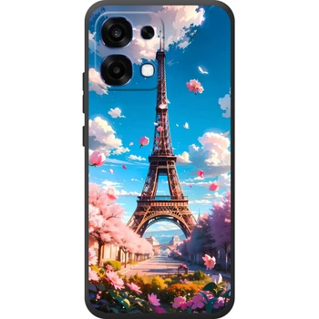 Силиконовый Чехол с Картинкой для OPPO A6 Pro Принт (Париж, Эйфелева Башня) (70368-ysm035)