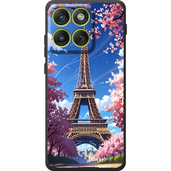 Силиконовый Чехол с Картинкой для Motorola Edge 70 Принт (Париж, Эйфелева Башня) (70198-ysm036)