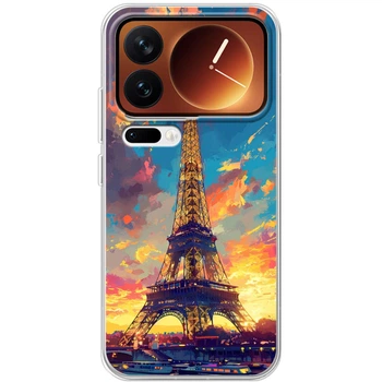 Силиконовый Чехол с Картинкой для Xiaomi 17 Pro Принт (Париж, Эйфелева Башня) (69726-ysm038)