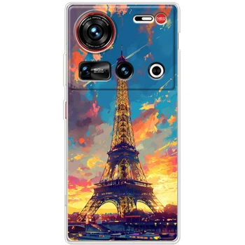 Силиконовый Чехол с Картинкой для ZTE Nubia Z70 Ultra Принт (Париж, Эйфелева Башня) (69829-ysm038)