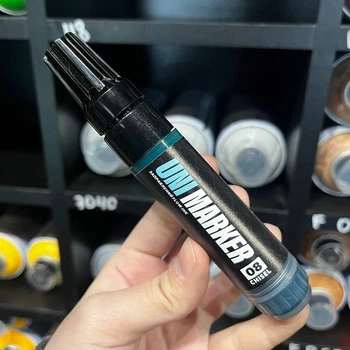 Маркер Uni Marker CHISEL 8мм Dark Green