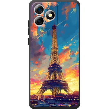 Силиконовый Чехол с Картинкой для Oukitel C53 Принт (Париж, Эйфелева Башня) (69969-ysm038)