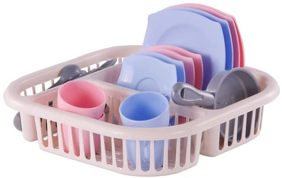 Zestaw do zabawy Cavallino Naczynia z suszarką do naczyń 30 elementów Różowy (8487SF01) (8719214074661)