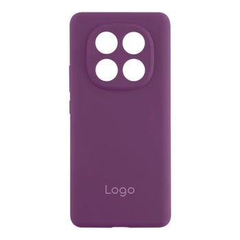 Чехол-накладка Liquid Silicone (AA) с защитой на камеру для Xiaomi Redmi Note 14 Pro 5G/Poco X7 5G Grape
