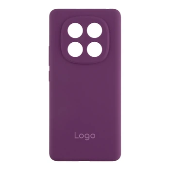 Чехол-накладка Liquid Silicone (AA) с защитой на камеру для Xiaomi Redmi Note 14 Pro 4G Grape