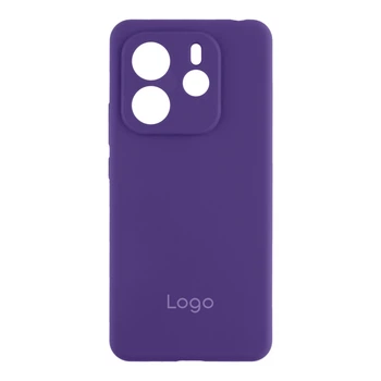 Чехол-накладка Liquid Silicone (AA) с защитой на камеру для Xiaomi Redmi Note 14 5G Elegant Purple