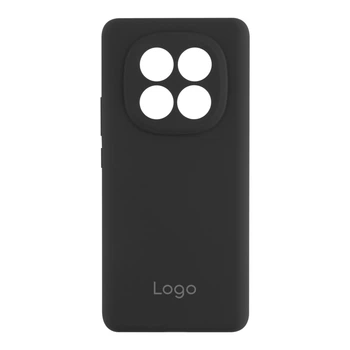 Чехол-накладка Liquid Silicone (AA) с защитой на камеру для Xiaomi Redmi Note 14 Pro+ 5G Dark Grey