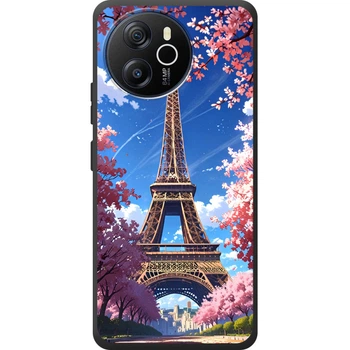 Силиконовый Чехол с Картинкой для Blackview Oscal Tiger 12 Принт (Париж, Эйфелева Башня) (70019-ysm036)