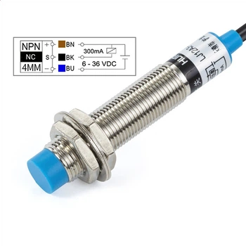 Концевой индуктивный датчик HURON LJ12A3-4-Z/AX NPN NC (3-проводной нормально закрытый)