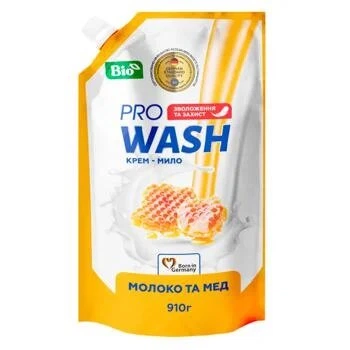 Крем-мыло Pro Wash Молоко и мед 910г (4262396140180)