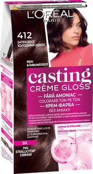 Краска уход для волос L'Oreal Paris Casting Creme Gloss тон 412 "Какао со льдом"