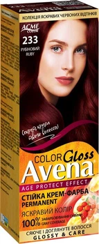 Стійка крем-фарба для волосся Avena Color Gloss 233 Рубіновий 138 мл (4823115502735)