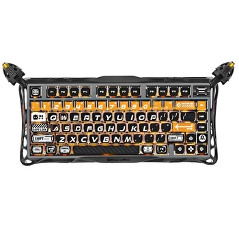 Механічна бездротова (Bluetooth + 2,4G) клавіатура з HOT SWAP GravaStar Mercury K1 Pro 80keys, EN/UKR, BT/WL/USB, CyberFlare /Чорна (GSK1PRO_BO_BLK)