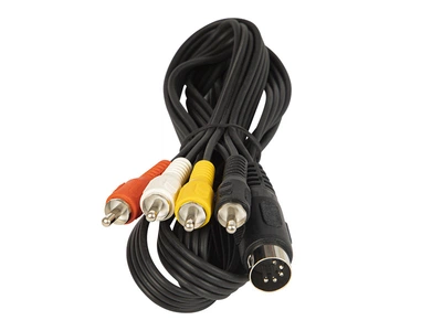 Кабель 5 pin DIN на штекер RCA(тюльпан) стерео довжина 1.2 метра LX8043
