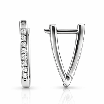 Серьги серебряные дорожка с фианитами Silver Style (24241.12 sku:2300104049584)