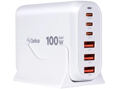Мережевий зарядний пристрій Gelius Force GaN GP-HC063 100W White (2099900997419)