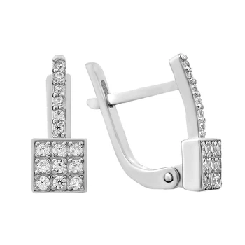 Сережки срібні фантазія з розсипом Silver Style (20311.12 sku:2300104190859)