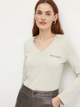Лонгслів довгий жіночий Armani Exchange 386984108 XL Бежевий (1159840086)