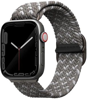Ремінець Uniq Aspen Braided для Apple Watch 44/42/45mm Series 1/2/3/4/5/6/7/8/9/SE/SE2 Pebble Grey (8886463679494)