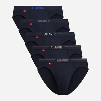 Набор трусов слипов мужских хлопковых Atlantic 5SMP-004 GRA L 5 шт Темный синий (5907086023167)