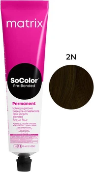 Крем-краска для волос Matrix SoColor Pre-Bonded 2N Черный натуральный 90 мл