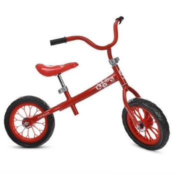 Беговел детский металлический PROFI KIDS велобег двухколесный 12" EVA красный