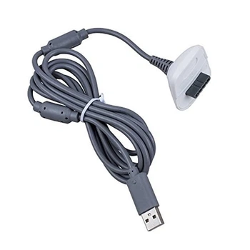 Зарядний кабель для геймпада Xbox 360 (USB Play & Charge) Білий