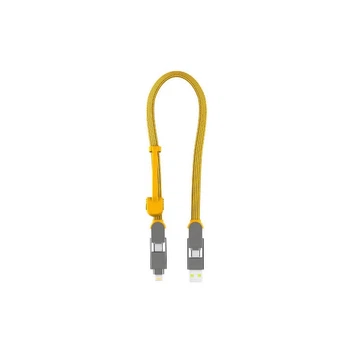 Дата кабель 6in1 inCharge XL 0.3m yellow Rolling Square (XLS03R)