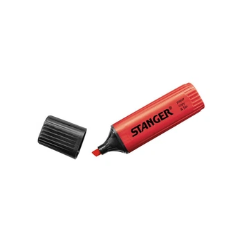 Маркер Stanger текстовый, 1-5 мм красный 10 шт (MARKER-TXT-STFLATR10)