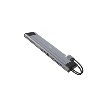 Порт-репликатор J5create Dock-Station USB-C 10Gbps, 12-in-1 (слот M2 NVMe/хаб/HDMI/DP/PD/картрид/LAN) (JCD552-N)