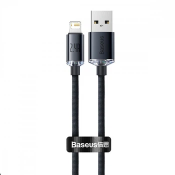Кабель Baseus Crystal Shine Series Lightning 2.4A (2m) black (CAJY000101)