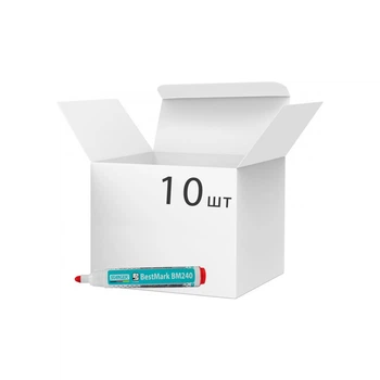 Маркер Stanger для сухостираемых досок, 1-3 мм красный 10 шт (MARKER-BOA-STM240R10)
