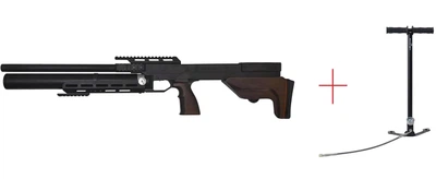 Винтовка пневматическая ZBROIA PCP Sapsan TAC кал. 4.5 мм. 550/300. Коричневый + насос Borner
