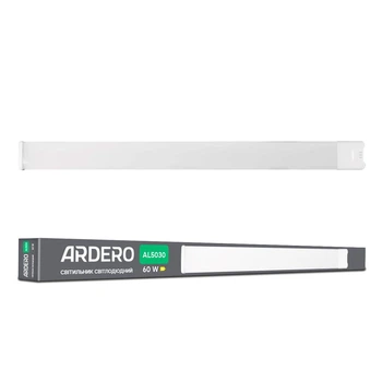Офисный светодиодный светильник 60W Ardero линейной формы 2700/4000/6500К с переключателем на корпусе белый IP20 AL5030