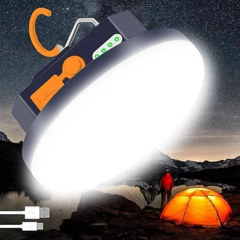 Лампа повербанк 9900 mAh 60 LED 30W кемпінговий LED ліхтар MOSLIGHTING MOS-14-Blue-W яскраве тепле м'яке світло на потужному акумулятор