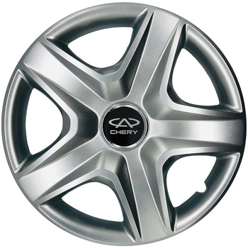 Автомобильные модельные колпаки R13 Chery 101 4шт, SJS, серебристые