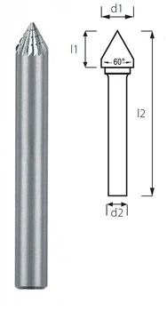 Борфреза конусна 60° PROFITOOL - 6х4х50x6 мм (J06066-6)