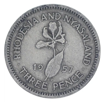 Монета Родезия и Ньясаленд 3 пенса 1957 F-VF