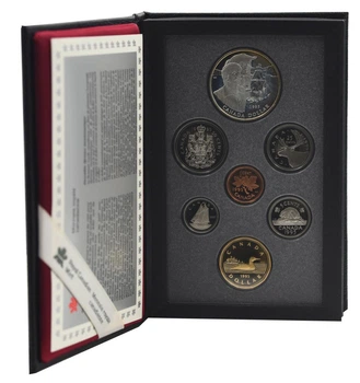 Набор монет Канада набор из 7 монет 1995 Proof 1, 5, 10, 25, 50 центов, 1, 1 (серебро) доллар