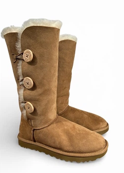 Чоботи UGG Bailey Button Triplet II (s/n 1016227), Коричневий, Розмір 39 (US 8), 25 см